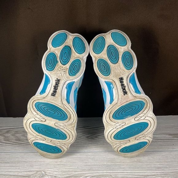 Reebok Runtone White Blue Running Shoe Athletic Sneaker Womens 8.5 - Picture 6 of 8